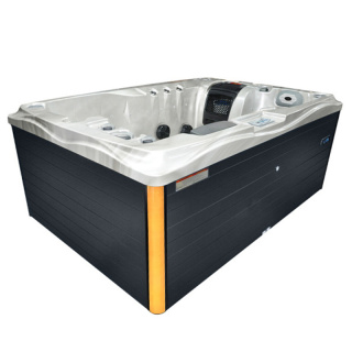 JACUZZI OGRODOWE WANNA SPA749 CAPPUCINO OBUDOWA ANTRACYT 200x135 CM 230V