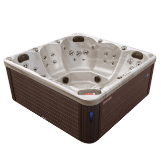 JACUZZI OGRODOWE WANNA SPA750 CAPPUCINO OBUDOWA KAWA 200x200 CM