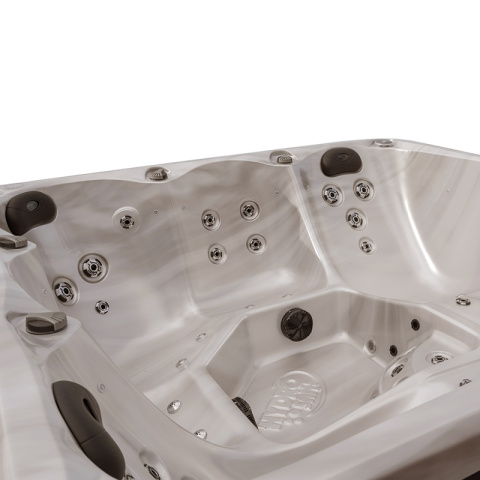 JACUZZI OGRODOWE WANNA SPA750 CAPPUCINO OBUDOWA KAWA 200x200 CM