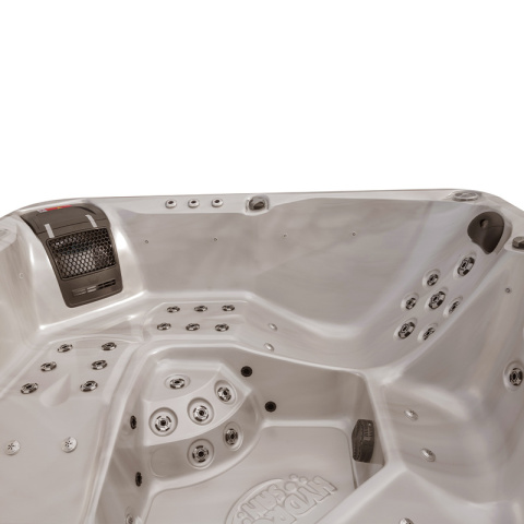 JACUZZI OGRODOWE WANNA SPA750 CAPPUCINO OBUDOWA KAWA 200x200 CM