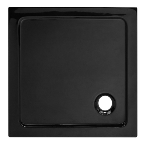 KABINA PRYSZNICOWA KWADRATOWA Z BRODZIKIEM KZ04B/ST02A CHROM/CZARNY 80x80 CM