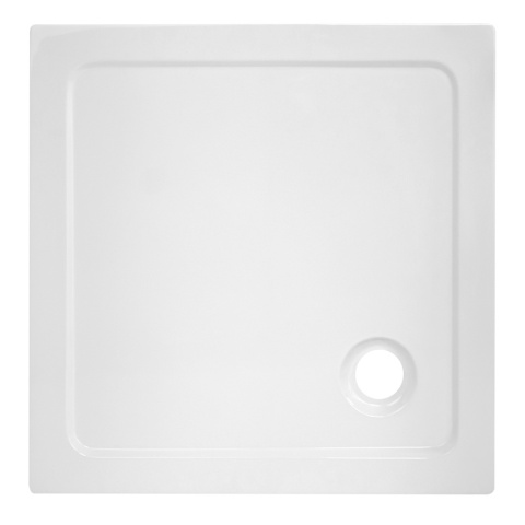 KABINA PRYSZNICOWA KWADRATOWA Z BRODZIKIEM KZ08C/ST02B CHROM/BIAŁY 90x90 CM