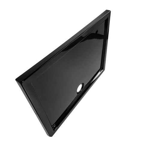 KABINA PRYSZNICOWA PROSTOKĄTNA Z BRODZIKIEM KZ104C/ST04C CZARNA/CZARNY 120x90 CM