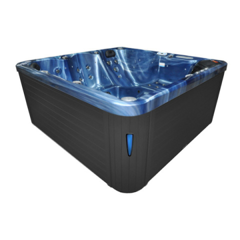 JACUZZI OGRODOWE WANNA SPA751 NIEBIESKA FALA OBUDOWA ANTRACYT 210x210 CM