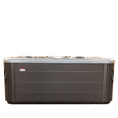 JACUZZI OGRODOWE WANNA SPA702 CAPPUCCINO OBUDOWA CIEMNO-SZARE DREWNO 230x230 CM