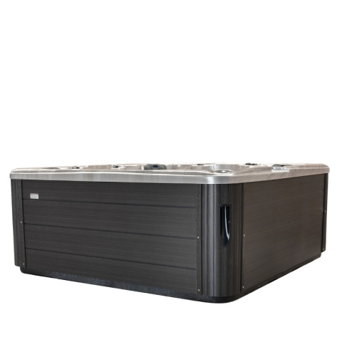 JACUZZI OGRODOWE WANNA SPA702 CAPPUCCINO OBUDOWA CIEMNO-SZARE DREWNO 230x230 CM