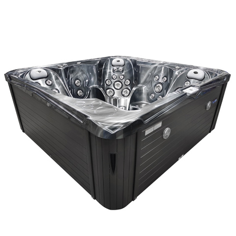 JACUZZI OGRODOWE WANNA SPA751 CZARNA FALA OBUDOWA ANTRACYT 210x210 CM