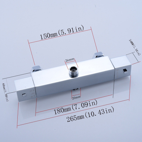 BATERIA ŁAZIENKOWA PRYSZNICOWA T207A CHROM