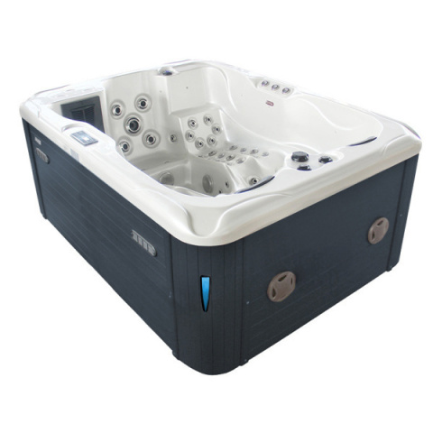 JACUZZI OGRODOWE WANNA SPA102 BIAŁA PERŁA OBUDOWA ANTRACYT 210x160 CM