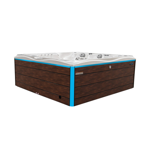 JACUZZI OGRODOWE WANNA SPA748 BIAŁA PERŁA OBUDOWA BRĄZOWA F21 230x230 CM