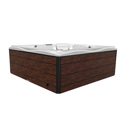 JACUZZI OGRODOWE WANNA SPA748 BIAŁA PERŁA OBUDOWA BRĄZOWA F21 230x230 CM