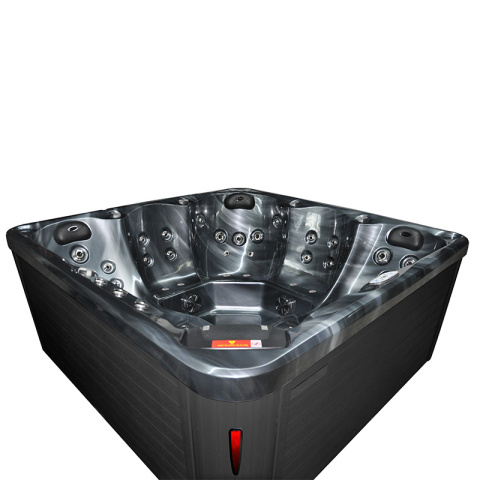 JACUZZI OGRODOWE WANNA SPA750 CZARNA FALA OBUDOWA ANTRACYT 200x200 CM