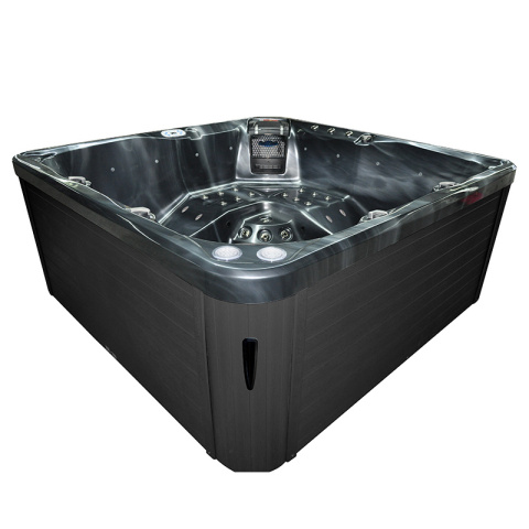 JACUZZI OGRODOWE WANNA SPA750 CZARNA FALA OBUDOWA ANTRACYT 200x200 CM