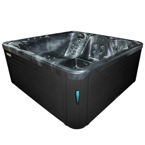 JACUZZI OGRODOWE WANNA SPA750 CZARNA FALA OBUDOWA ANTRACYT 200x200 CM