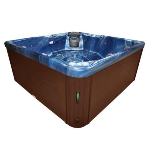 JACUZZI OGRODOWE WANNA SPA750 NIEBIESKA FALA OBUDOWA KAWA 200x200 CM