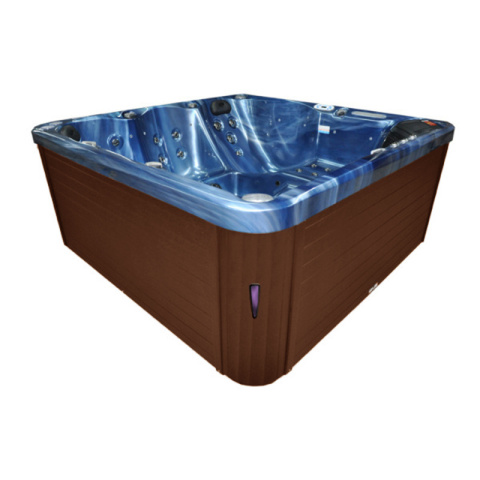 JACUZZI OGRODOWE WANNA SPA750 NIEBIESKA FALA OBUDOWA KAWA 200x200 CM