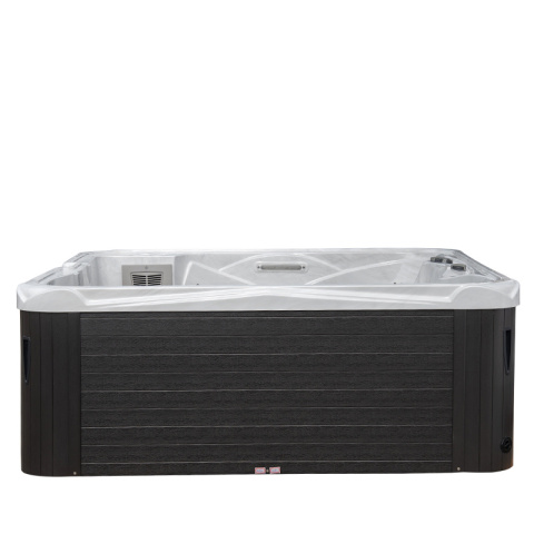 JACUZZI OGRODOWE WANNA SPA751 BIAŁY MARMUR OBUDOWA ANTRACYT 210x210 CM