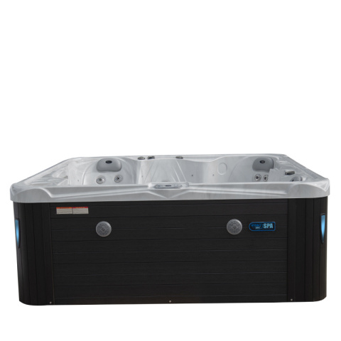 JACUZZI OGRODOWE WANNA SPA751 BIAŁY MARMUR OBUDOWA ANTRACYT 210x210 CM