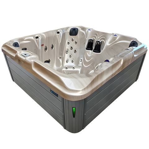 JACUZZI OGRODOWE WANNA SPA206 CAPPUCCINO OBUDOWA SZARA 230x230 CM