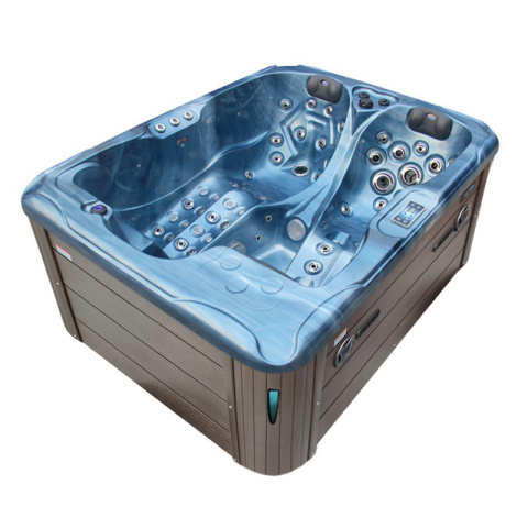 JACUZZI OGRODOWE WANNA SPA102 NIEBIESKA FALA OCEANU OBUDOWA KAWA 210x160 CM