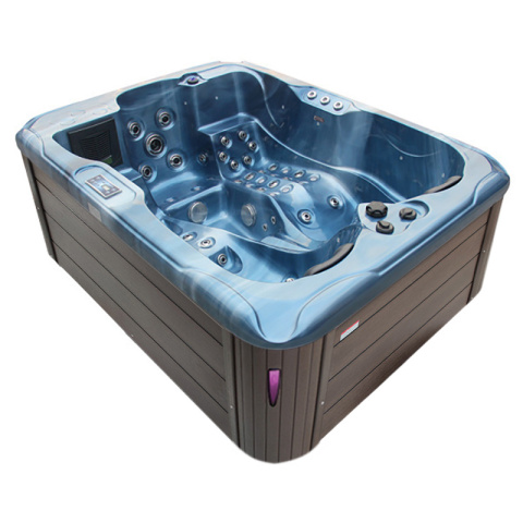 JACUZZI OGRODOWE WANNA SPA102 NIEBIESKA FALA OCEANU OBUDOWA KAWA 210x160 CM