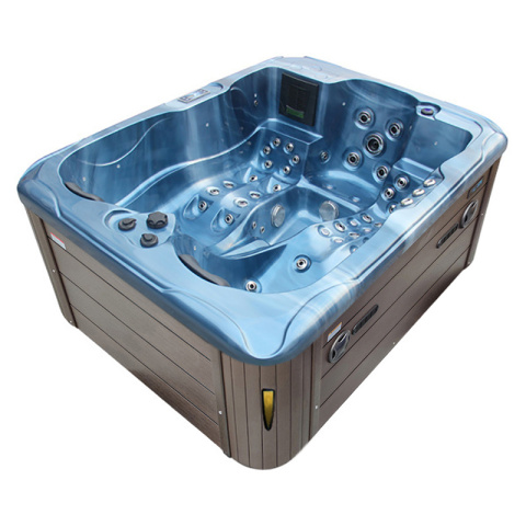 JACUZZI OGRODOWE WANNA SPA102 NIEBIESKA FALA OCEANU OBUDOWA KAWA 210x160 CM