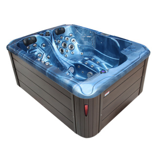 JACUZZI OGRODOWE WANNA SPA102 NIEBIESKA FALA OCEANU OBUDOWA KAWA 210x160 CM