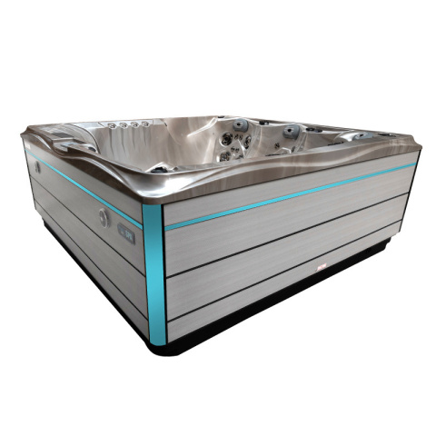 JACUZZI OGRODOWE WANNA SPA748 CAPPUCCINO OBUDOWA SZARA DESKA F27 230x230 CM