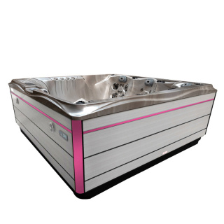 JACUZZI OGRODOWE WANNA SPA748 CAPPUCCINO OBUDOWA SZARA DESKA F27 230x230 CM