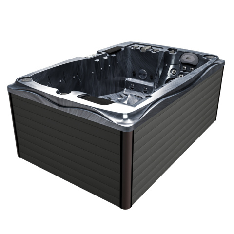 JACUZZI OGRODOWE WANNA SPA749 CZARNA FALA OBUDOWA ANTRACYT 200x135 CM 230V