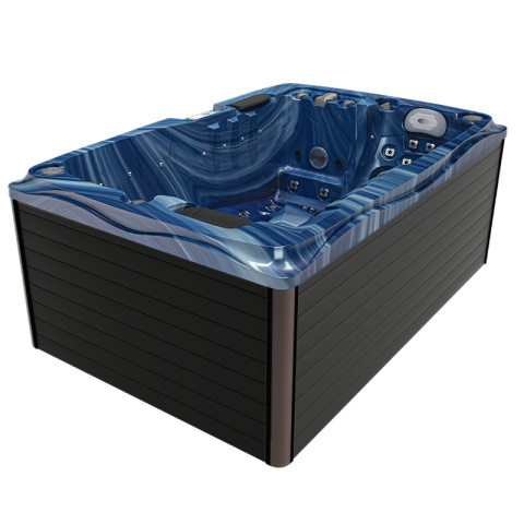 JACUZZI OGRODOWE WANNA SPA749 NIEBIESKA FALA OBUDOWA ANTRACYT 200x135 CM 230V