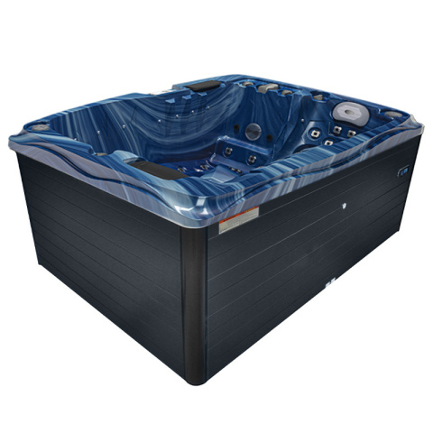 JACUZZI OGRODOWE WANNA SPA749 NIEBIESKA FALA OBUDOWA ANTRACYT 200x135 CM 230V