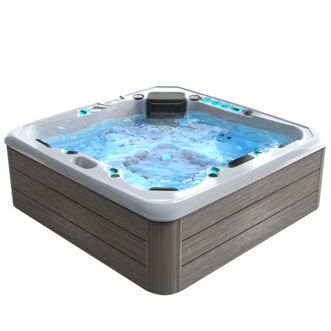 JACUZZI OGRODOWE WANNA SPA755 BIAŁA PERŁA OBUDOWA SZARA DESKA F24