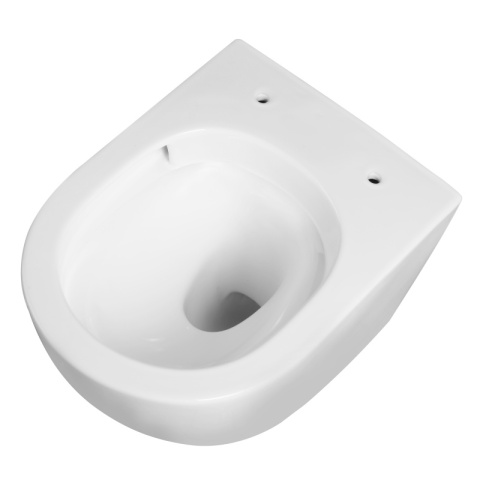 MISKA WC WISZĄCA TORNADO FLOW-WH-TR-02 BIAŁA DESKA WOLNOOPADAJĄCA DUROPLAST