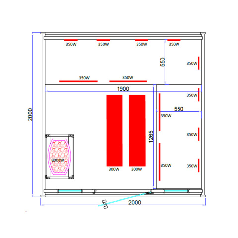 SAUNA OGRODOWA KOMBO FIŃSKA - INFRARED BECZKA VANTA 4-6 OSOBOWA 200x200 CM 2W1