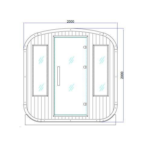 SAUNA OGRODOWA KOMBO FIŃSKA - INFRARED BECZKA VANTA 4-6 OSOBOWA 200x200 CM 2W1