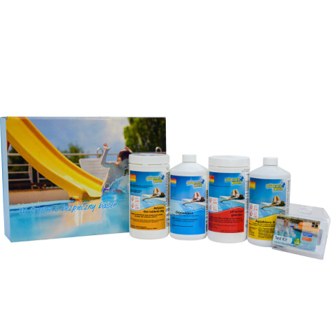 CHEMIA ZESTAW DO BASENU JACUZZI AKTYWNY TLEN PH MINUS ODPIENIACZ TESTER WHIRLPOOL SET1