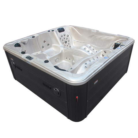 JACUZZI OGRODOWE WANNA SPA702 CAPPUCCINO OBUDOWA ANTRACYT 230x230 CM