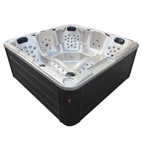 JACUZZI OGRODOWE WANNA SPA702 CAPPUCCINO OBUDOWA ANTRACYT 230x230 CM