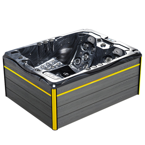 JACUZZI OGRODOWE WANNA SPA754 CZARNA FALA OBUDOWA SZARA DESKA F24