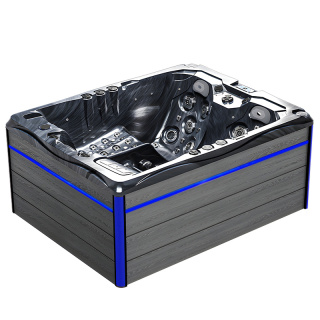 JACUZZI OGRODOWE WANNA SPA754 CZARNA FALA OBUDOWA SZARA DESKA F24