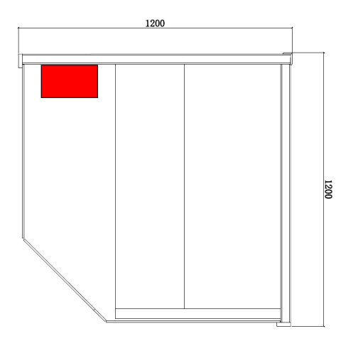 SAUNA FIŃSKA WYSOKOTEMPERATUROWA Z PIECEM LARK2/HARVIA 3,5KW 1-2 OSOBOWA 120x120 CM