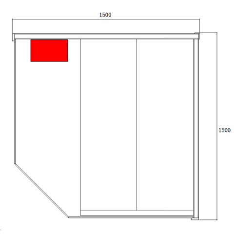 SAUNA FIŃSKA WYSOKOTEMPERATUROWA Z PIECEM LARK4/HARVIA 6KW 4-5 OSOBOWA 150x150 CM