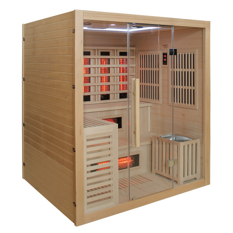 SAUNA KOMBO INFRARED/FIŃSKA HELSI1 Z PIECEM 6kW 4-5 OSOBOWA 180x160 CM 2w1