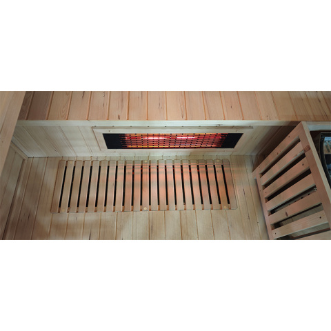 SAUNA KOMBO INFRARED/FIŃSKA HELSI1 Z PIECEM 6kW 4-5 OSOBOWA 180x160 CM 2w1