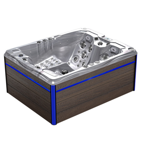 JACUZZI OGRODOWE WANNA SPA754 CAPPUCINO OBUDOWA BRĄZOWA DESKA F21