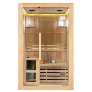 SAUNA FIŃSKA WYSOKOTEMPERATUROWA Z PIECEM OSLO1/HARVIA 3,5KW 1-2 OSOBOWA 120x105 CM