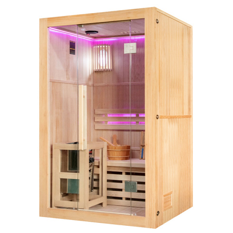 SAUNA FIŃSKA WYSOKOTEMPERATUROWA Z PIECEM OSLO1/HARVIA 3,5KW 1-2 OSOBOWA 120x105 CM