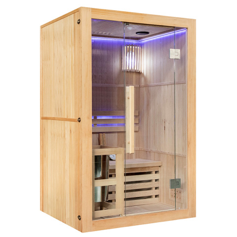 SAUNA FIŃSKA WYSOKOTEMPERATUROWA Z PIECEM OSLO1/HARVIA 3,5KW 1-2 OSOBOWA 120x105 CM